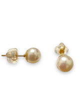 Japanese akoya pearl studs, 14KGF, SKU#Jakoya6