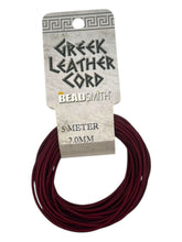 Garnet 2.0mm Greek Leather Cord