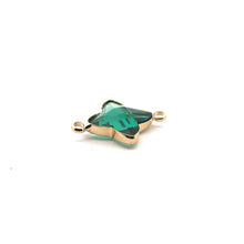 Gold star charm SKU#3103emeraldgreen