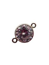 3mm, sterling silver , 3A, Cubic Zicronia Bezel Connector 
SKU#5030CM4