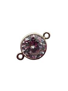 3mm, sterling silver , 3A, Cubic Zicronia Bezel Connector 
SKU#5030CM4