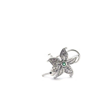 Silver plated flower earring with add on peg, SKU#M3731S