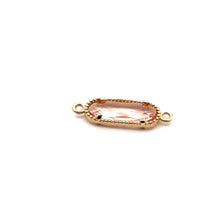 Pink Oval charm, SKU#M2167pink