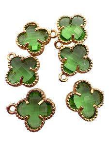 Green four leaf clover charm, SKU#M2158-21
