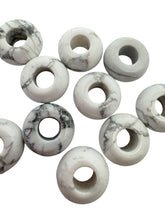Natural Stone White Turquoise, Donut Jade Beads, Sku#BG75