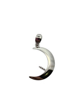 14K solid white gold Moon pendant, SKU#TP-77