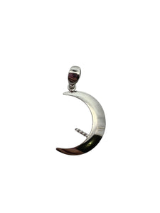 14K solid white gold Moon pendant, SKU#TP-77
