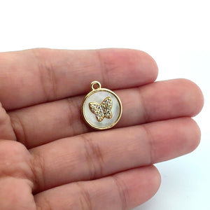 Butterfly Charm, Gold Plated, M4427