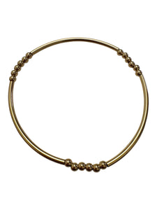 14KGF 6.75” stretchy tube bead bracelet, SKU#4014833675L