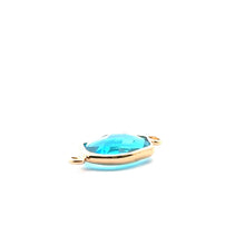 Light blue trapezoid  crystal charm, SKU#M2161lightblue
