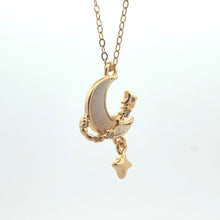 Moon And Star Charm, Gold Plated, M4422