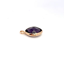 Dark purple tiny tear drop  shape crystal charm,SKU#M2156Dpurple