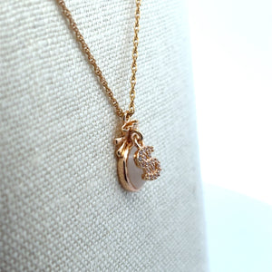 Money Sign Crown Charm, Gold Plated