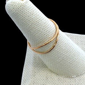 14KGF wave ring (Size 7.5-8) SKU#405RW