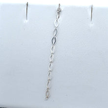 Sterling Silver S+L 1+1 Flat Long Link Diamond, Sku#SM1370F