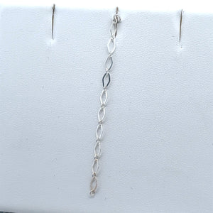 Sterling Silver S+L 1+1 Flat Long Link Diamond, Sku#SM1370F