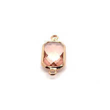 Light pink rectangle shape crystal charm,SKU#M2147lightpink