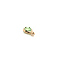 Green tear drop shape crystal charm, SKU#M2140green