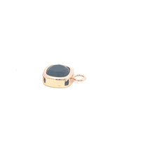 Square shape crystal charm, gold plated, SKU#M2164