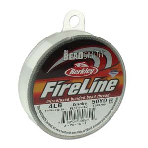 Braided Bead Thread Smoke 4lb