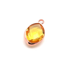 Yellow Tiny Diamond shape crystal charm, SKU#M2156yellow