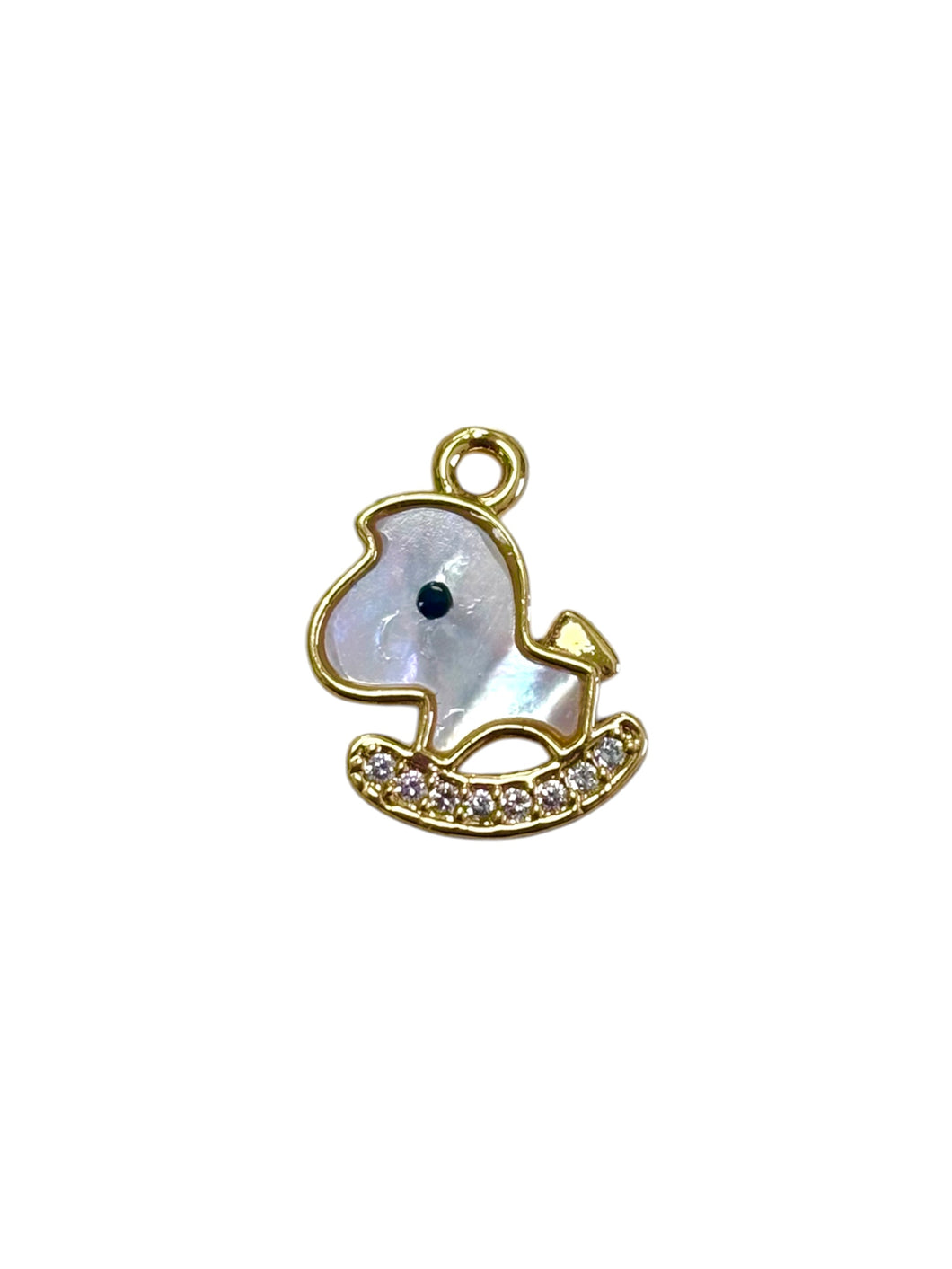 Rocking Horse Charm, Gold Plated M4436
