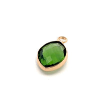 Green tiny teardrop crystal charm, SKU#M2156Green