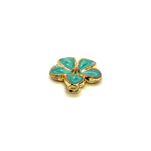 Plumeria Charm, Gold Plated, Sku#M3209