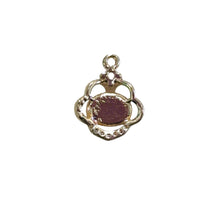 Pearl Rhinestone Gold Plated Charm, M4436