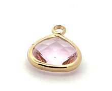Light pink triangle crystal charm,SKU#M2151pink