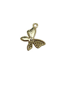 Butterfly Charm, Pearl, Gold Plated, M4426