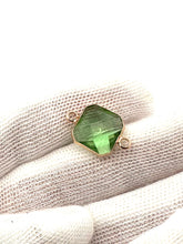 Green Square Charm, Gold Plated, Sku#M2145