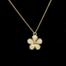 White Plumeria Charm, Gold Plated, Sku#M3210