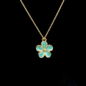 Plumeria Charm, Gold Plated, Sku#M3209