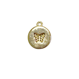 Butterfly Charm, Gold Plated, M4427