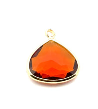 Champaign triangle shape crystal charm, SKU#M2168champaign