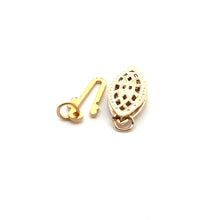 6.0x12.3mm Oval Filigree Pearl Clasp, 14k gold filled. Made in USA. #4003566A