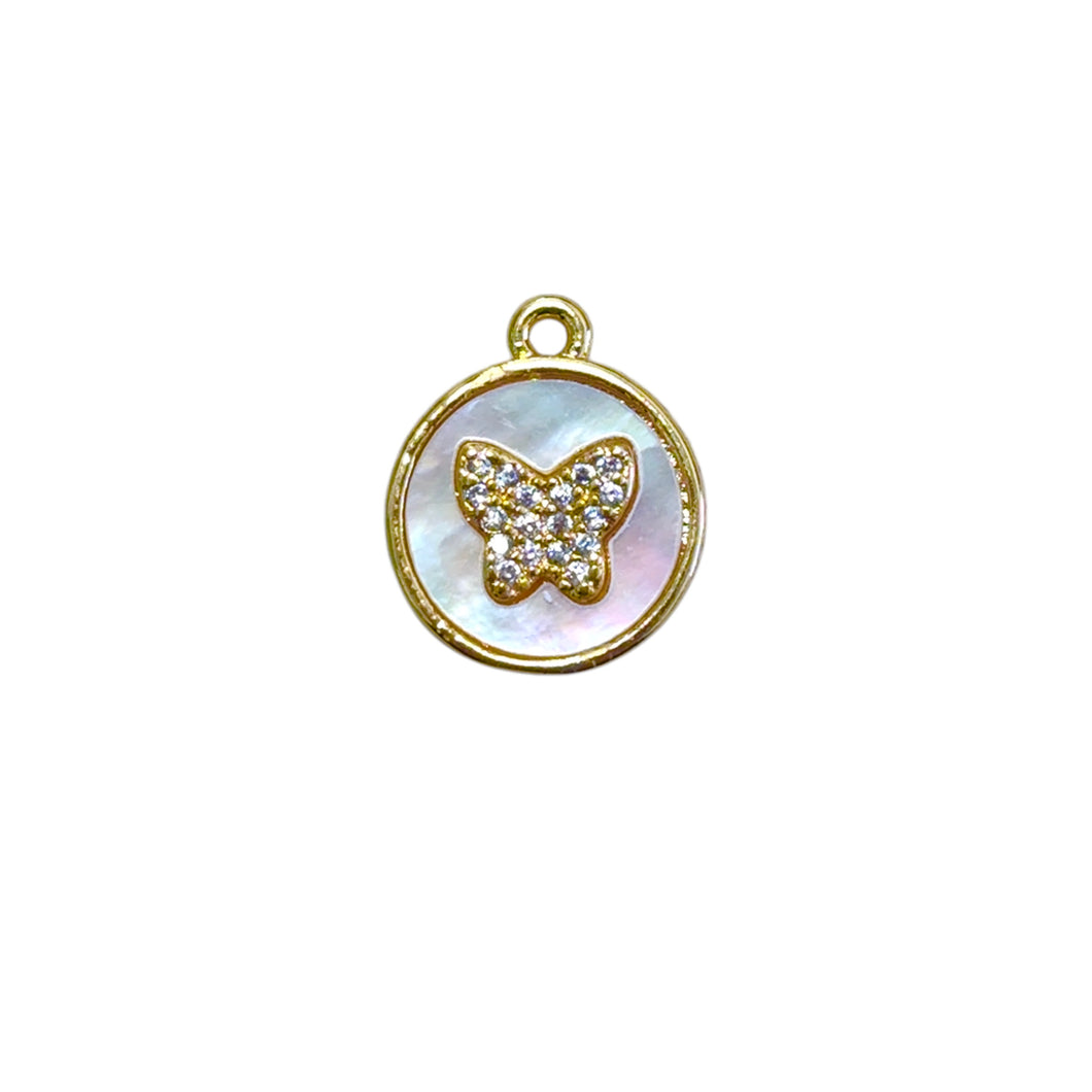 Butterfly Charm, Gold Plated, M4427
