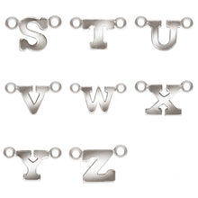 Block Letter Connector, 14k Gold Filled & Sterling Silver