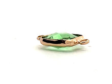 Green Square Charm, Gold Plated, Sku#M2145