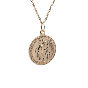 Saint Christopher Pendant, 1733C, 14k Gold Filled