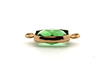 Green Square Charm, Gold Plated, Sku#M2145