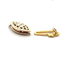 6.0x12.3mm Oval Filigree Pearl Clasp, 14k gold filled. Made in USA. #4003566A