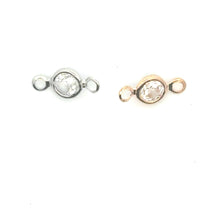 Silver/Gold Bezel Plated Charm
