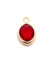 Red small tear drop crystal charm, SKU#M2156red