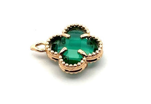 Emerald green four leaf clover, SKU#M8815