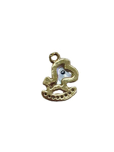 Rocking Horse Charm, Gold Plated M4436