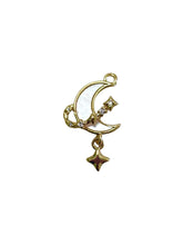 Moon And Star Charm, Gold Plated, M4422