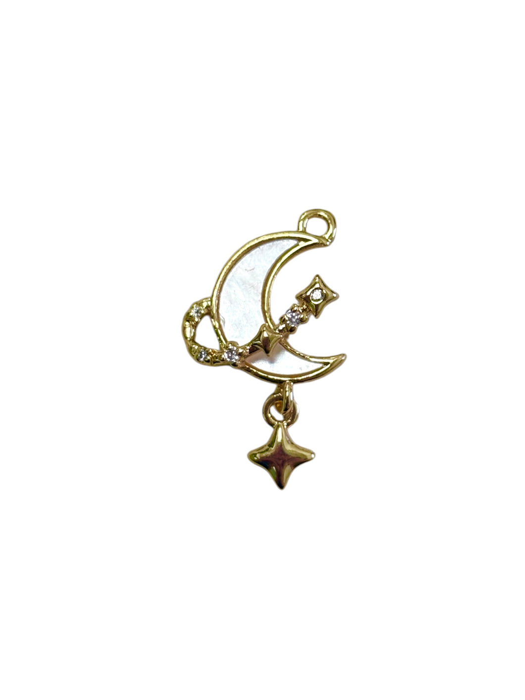 Moon And Star Charm, Gold Plated, M4422