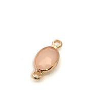 Jade Pink oval shape crystal charm, SKU#M2163jadepink